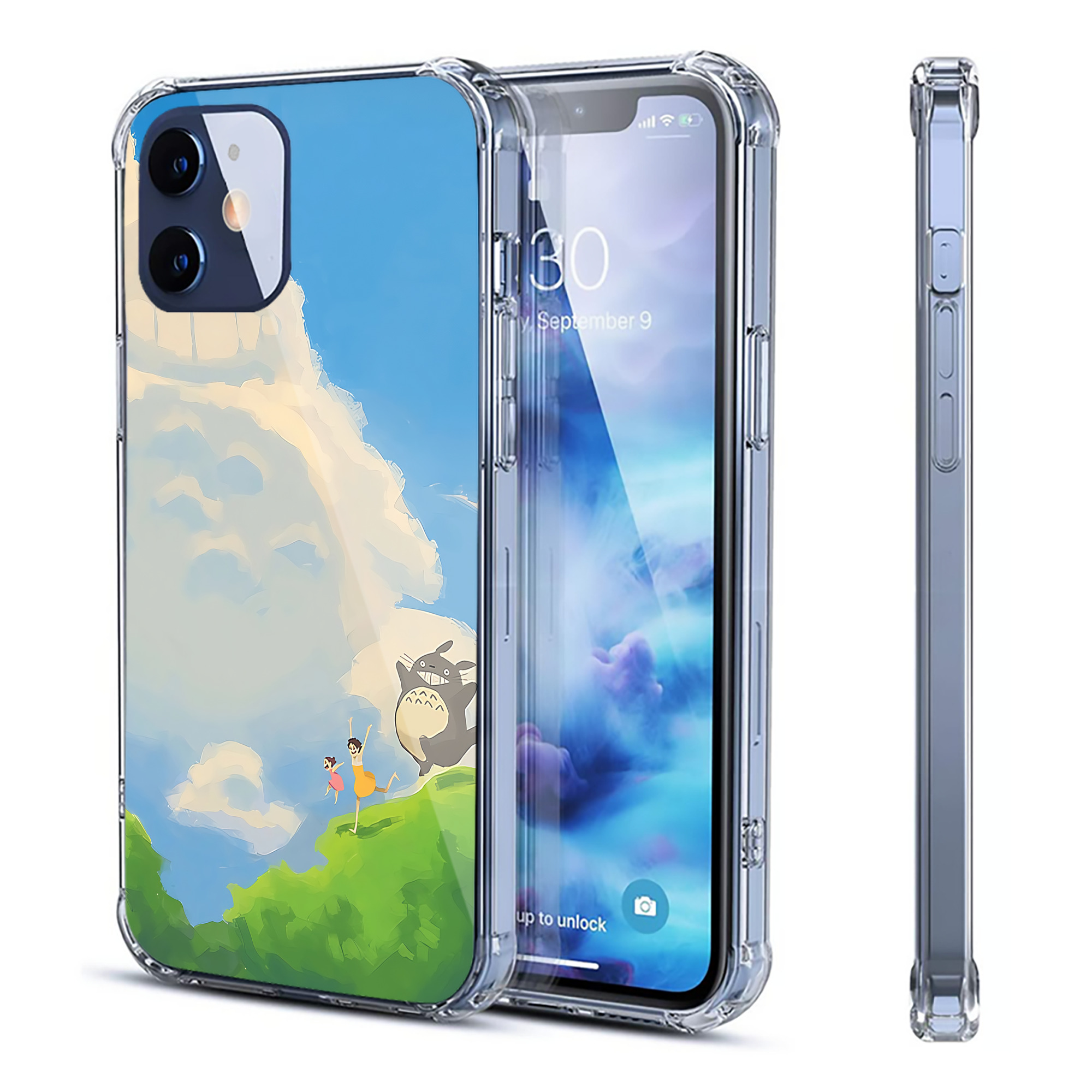 （画像用） となりのトトロ 草壁メイ 草壁サツキ My Neighbor Totoro Satsuki Kusakabe Mei Kusakabe 【iPhone 12シリーズ対応】透明スマホケース（クリアソフトケース）